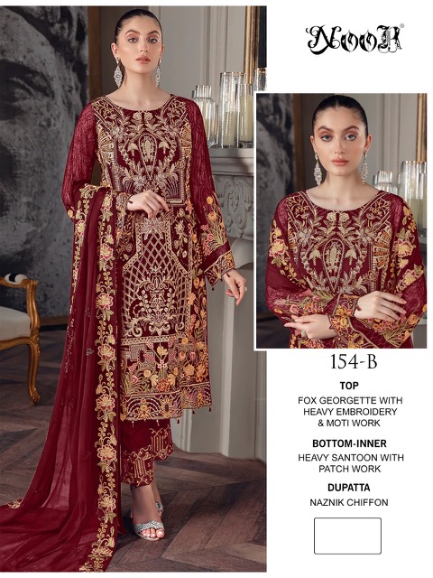 Noor Dno -154 Cotton Designer Exclusive Dress Material